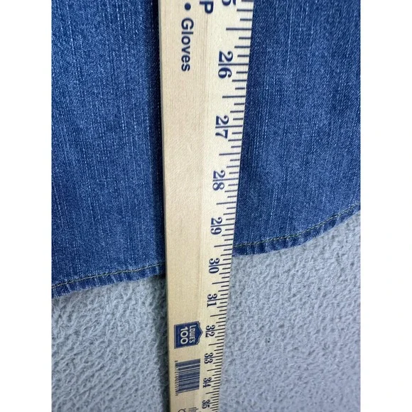 Route 66 Denim Shirt Mens Extra Large Blue Long Sleeve Button Front Pockets Men - Picture 6 of 8